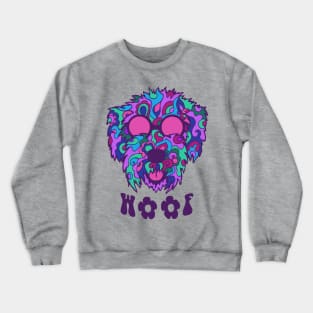 Hippy Hound Dog Woof Crewneck Sweatshirt